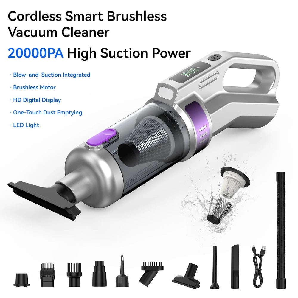 Wireless Digital Car Vacuum Cleaner