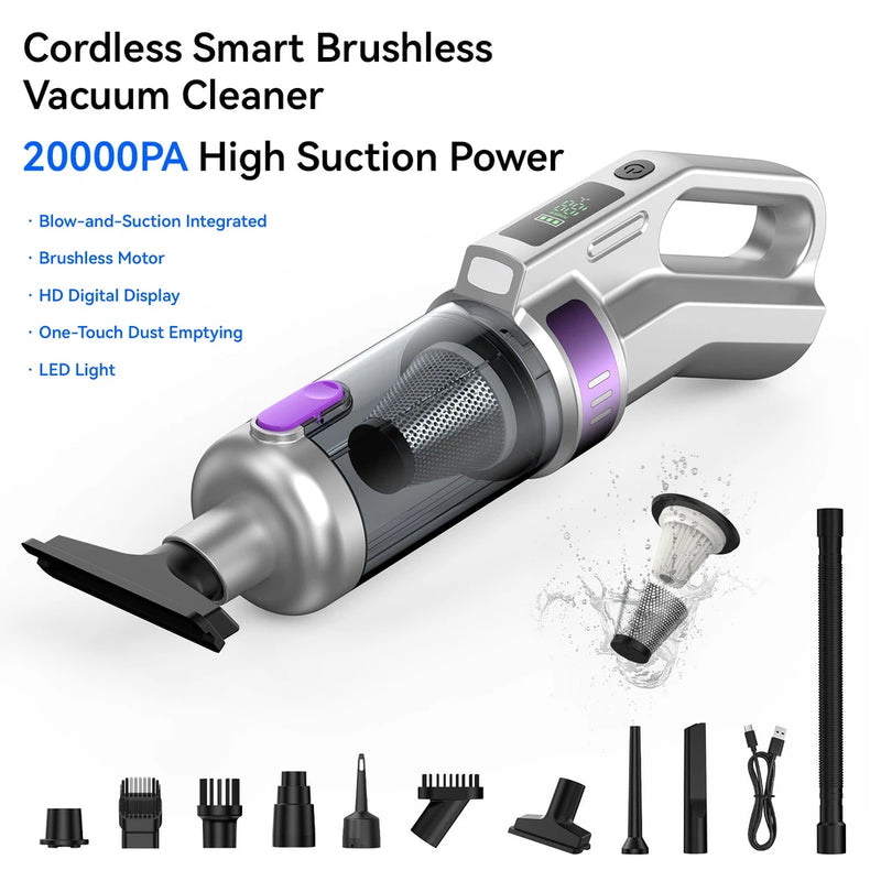 Wireless Digital Car Vacuum Cleaner