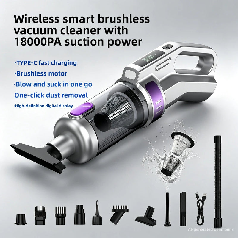 Wireless Digital Car Vacuum Cleaner