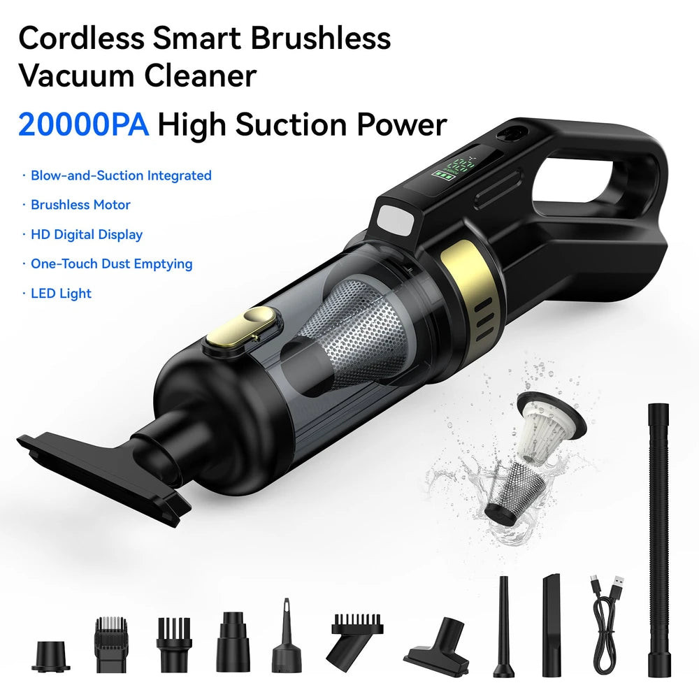 Wireless Digital Car Vacuum Cleaner